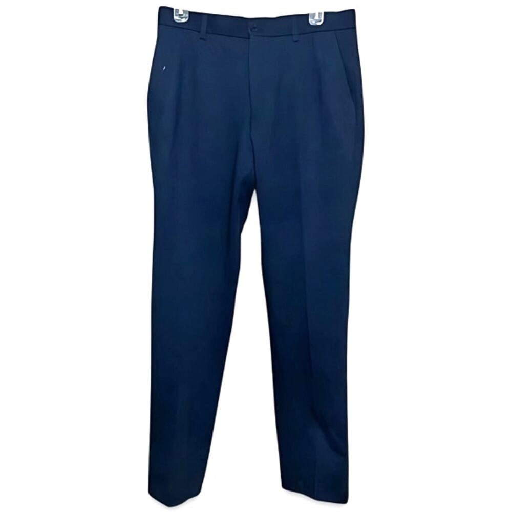 ZNT18 Dress Pants Comfortable Mid-Rise Fit Functional Pockets Blue M 33X32 NWOT